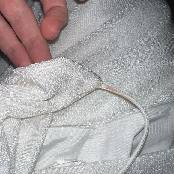 MISHA Saira Slinky Asymmetrical Drape Midi Dress in White NWOT - Picture 7 of 9